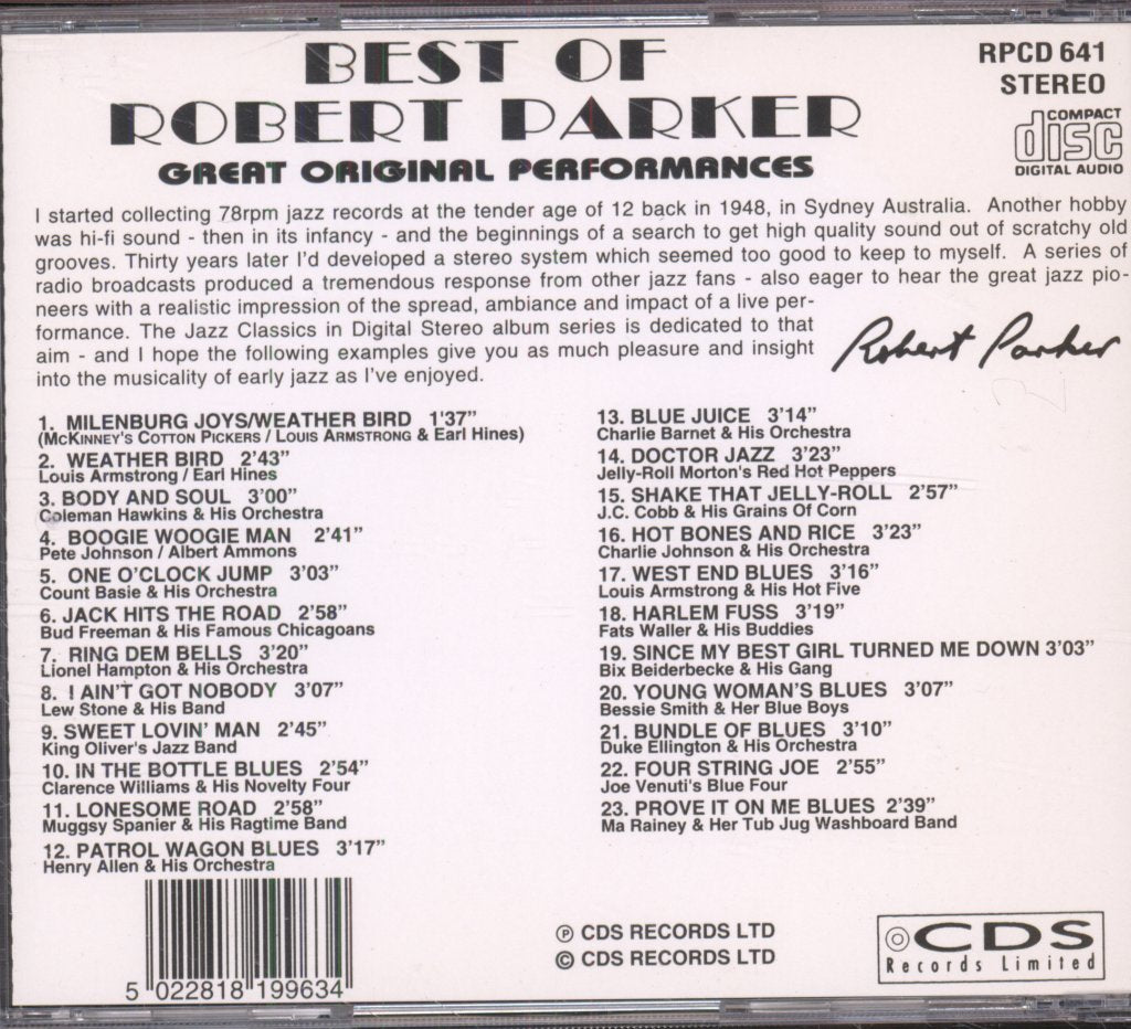 Robert Parker - Best Of Robert Parker - Cd