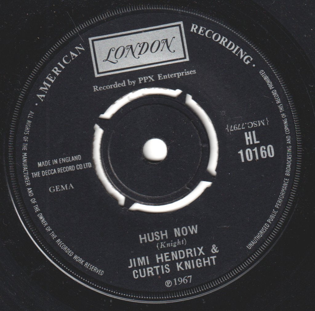Jimi Hendrix With Curtis Knight - Hush Now - 7 Inch