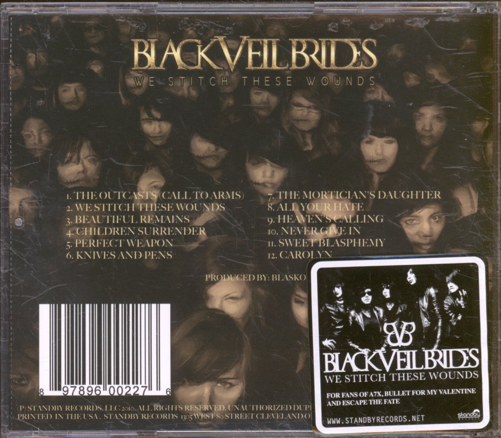 Black Veil Brides - We Stitch These Wounds - Cd