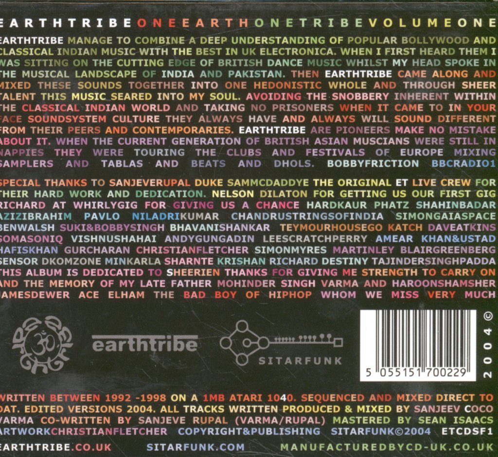 Earthtribe - One Earth One Tribe Volume One - Cd