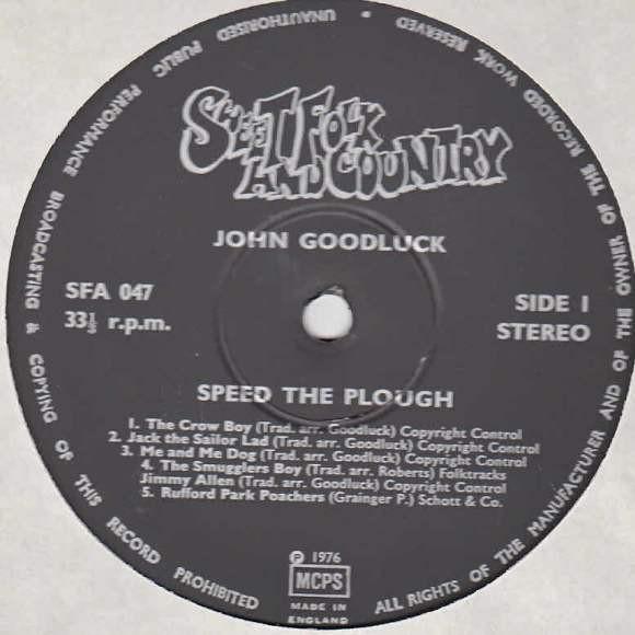 John Goodluck - Speed The Plough - Lp