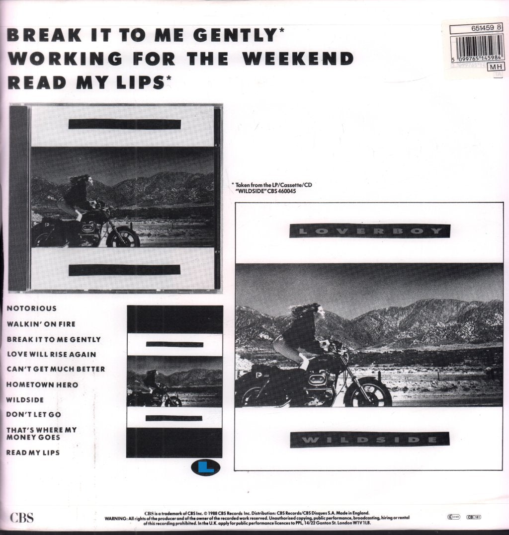 Loverboy - Break It To Me Gently - 12 Inch