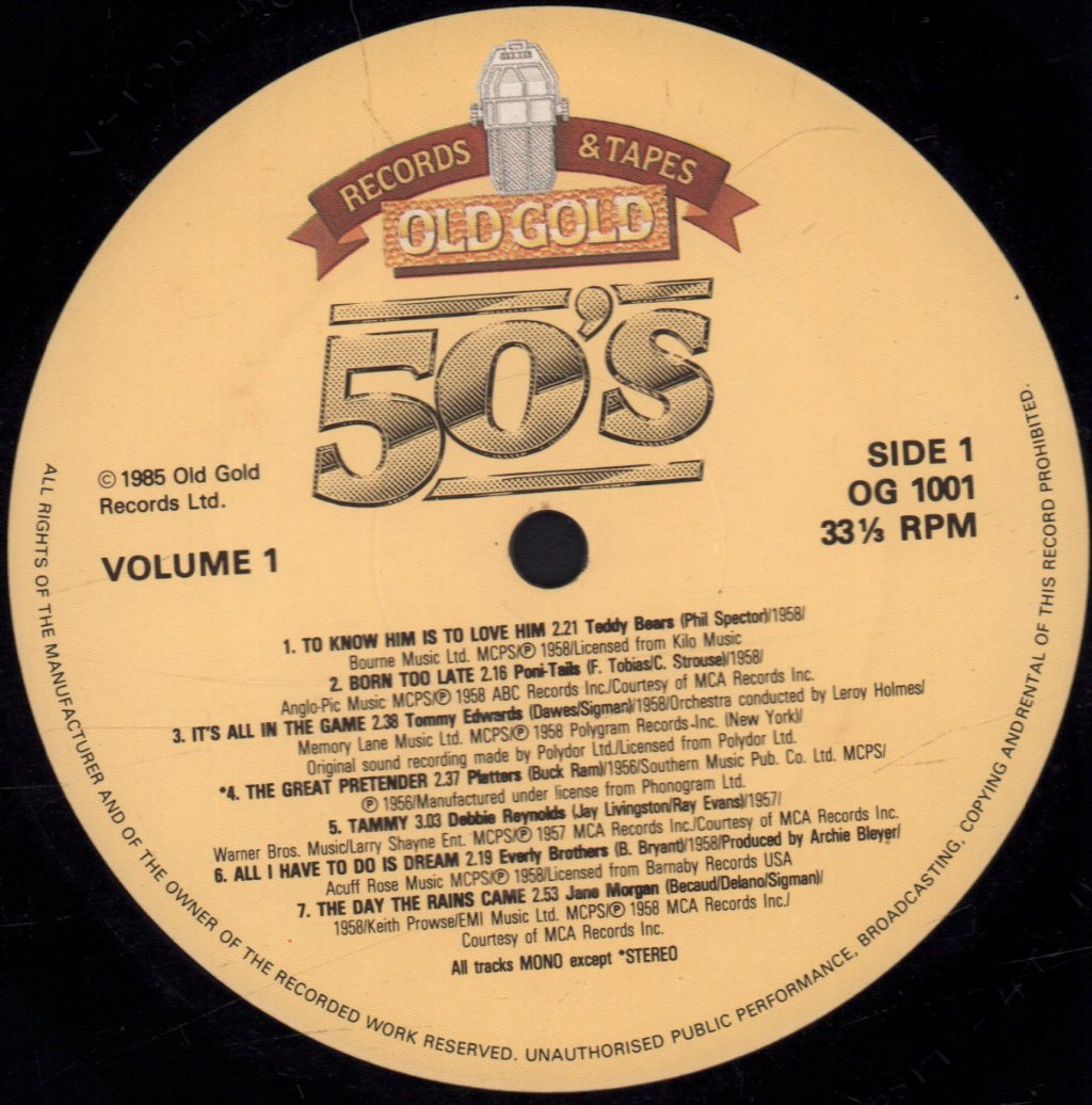 Various Artists - Old Gold Collection 50's Volume 1 - Lp
