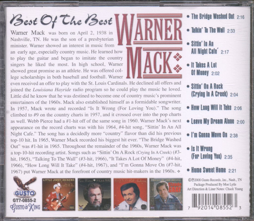 Warner Mack - Best Of The Best - Cd