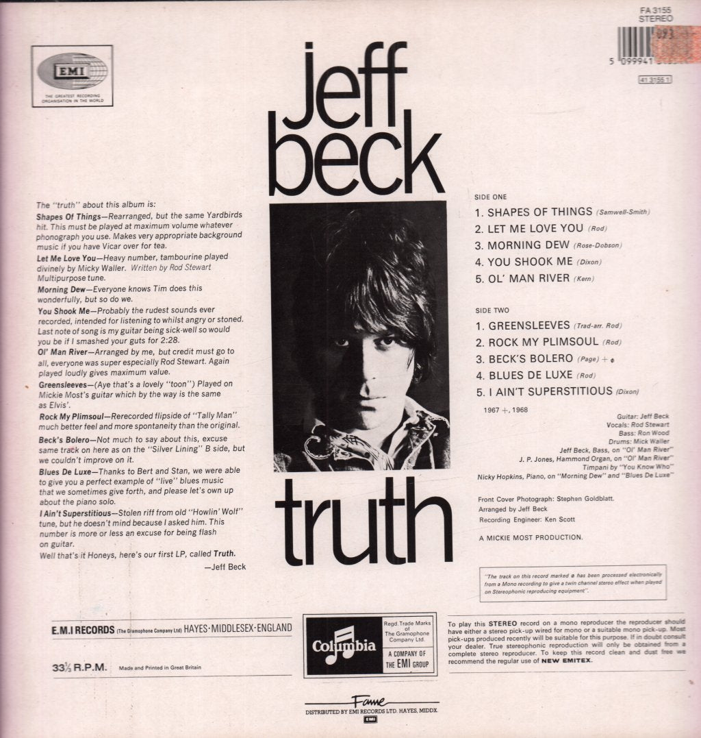 Jeff Beck - Truth - Lp