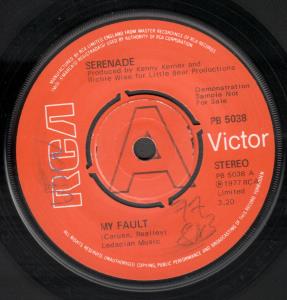 Serenade - My Fault - 7 Inch