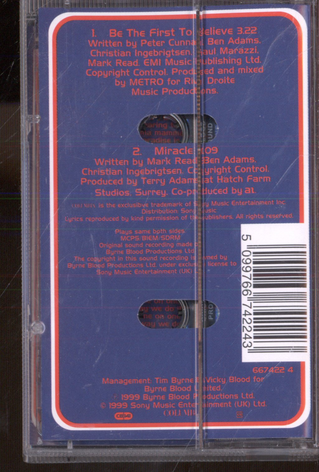A1 - Be The First To Believe - Cassette