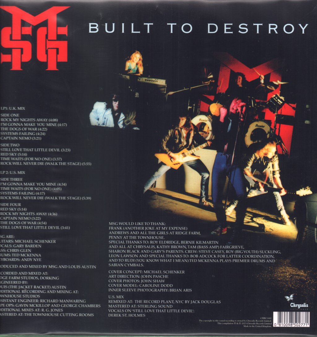 Michael Schenker Group - Built To Destroy - Double Lp