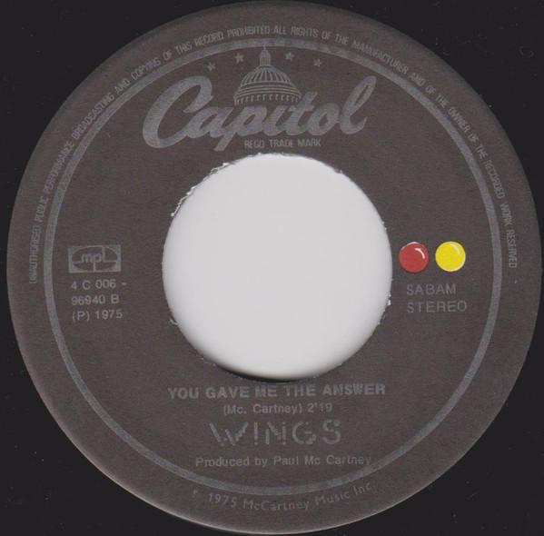 Wings - Letting Go - 7 Inch