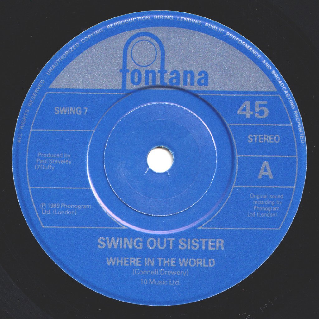Swing Out Sister - Where In The World - 7 Inch