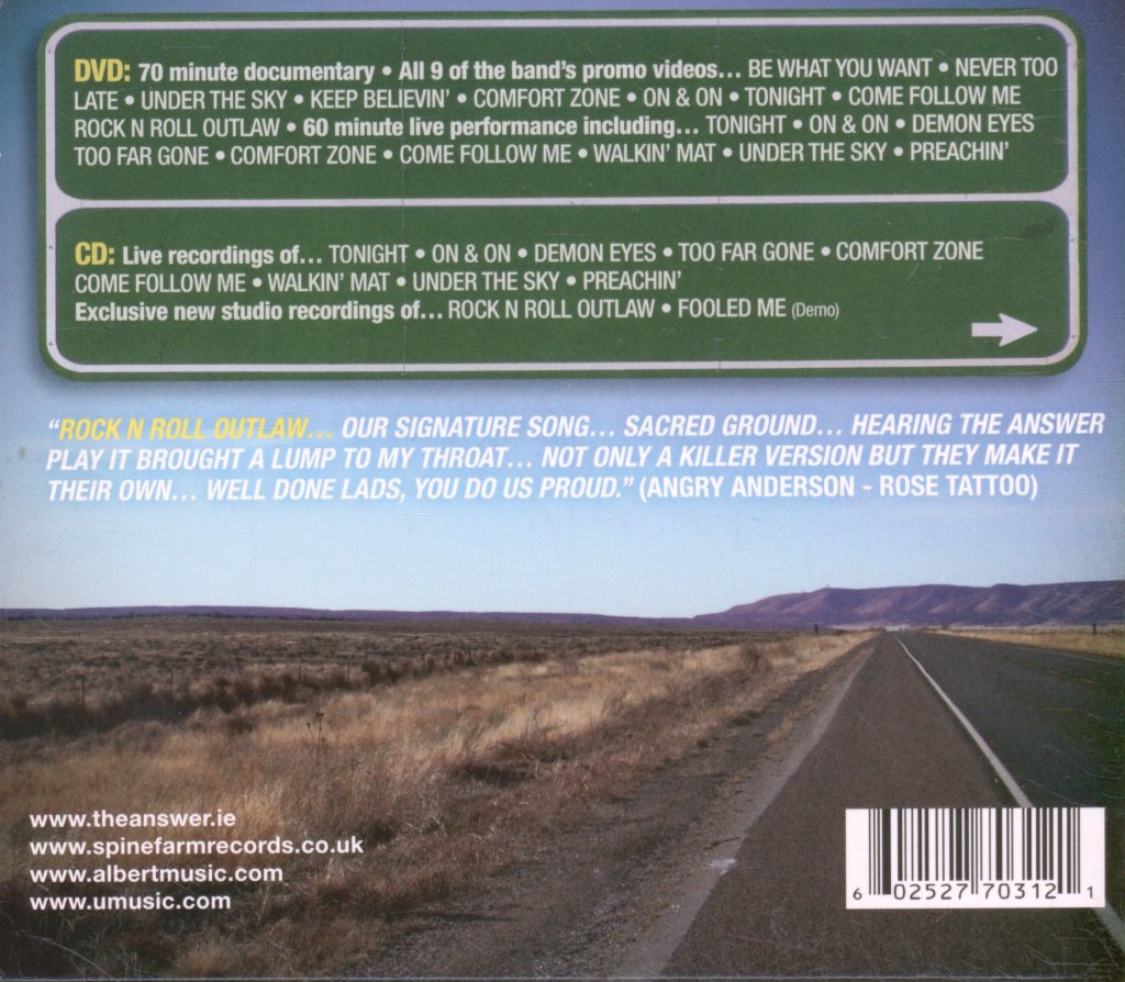 Answer - 412 Days Of Rock 'N' Roll - Cd