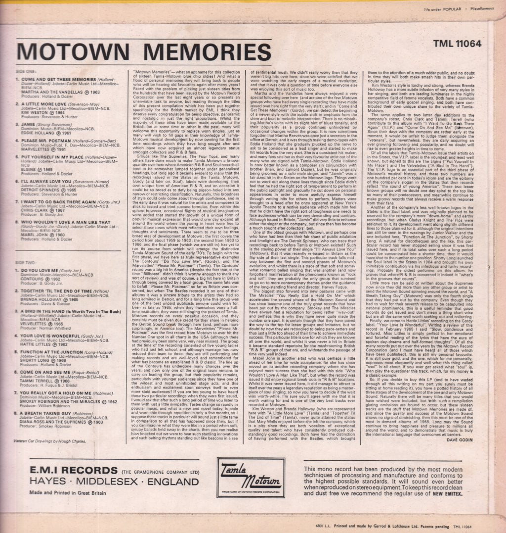 Various Artists - Motown Memories - Lp