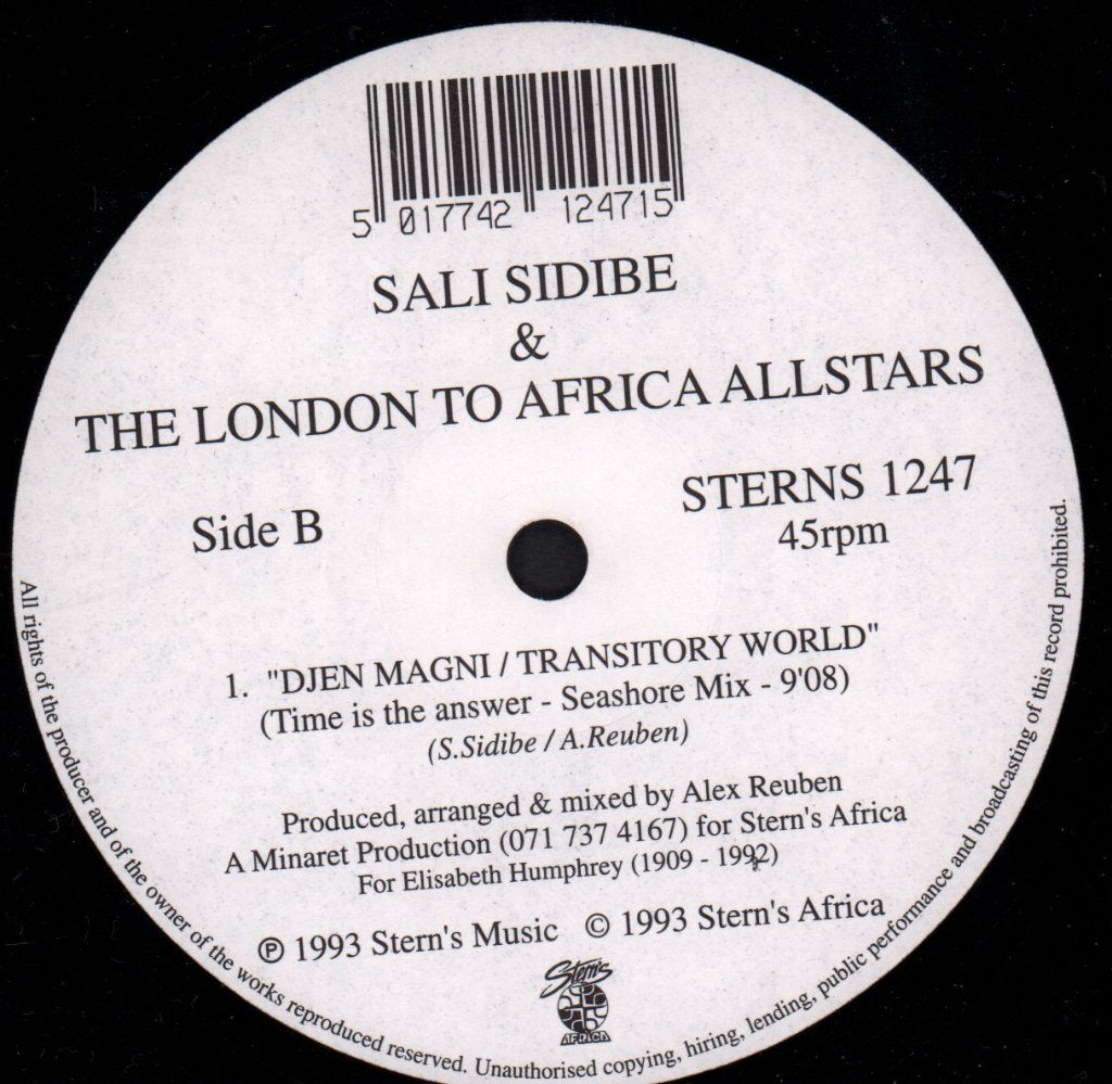 Sali Sidibe and the London To Africa Allstars - Djen Magni / Transitory World - 12 Inch