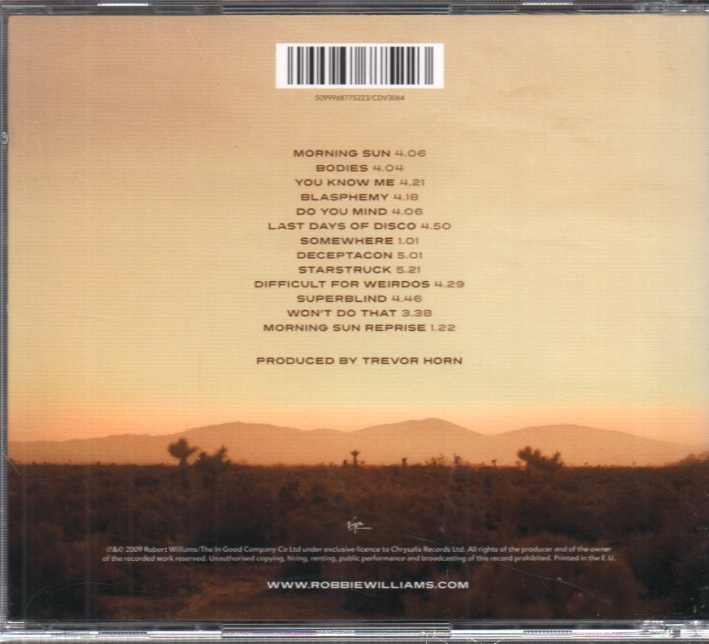 Robbie Williams - Reality Killed The Video Star - Cd