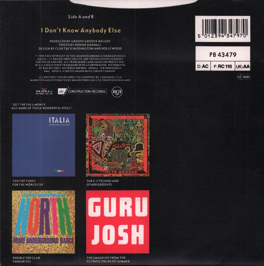 Black Box (90'S Dance Group) - I Don't Know Anybody Else - 7 Inch