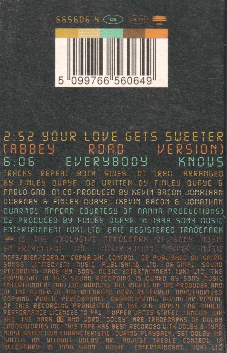 Finley Quaye - Your Love Gets Sweeter - Cassette