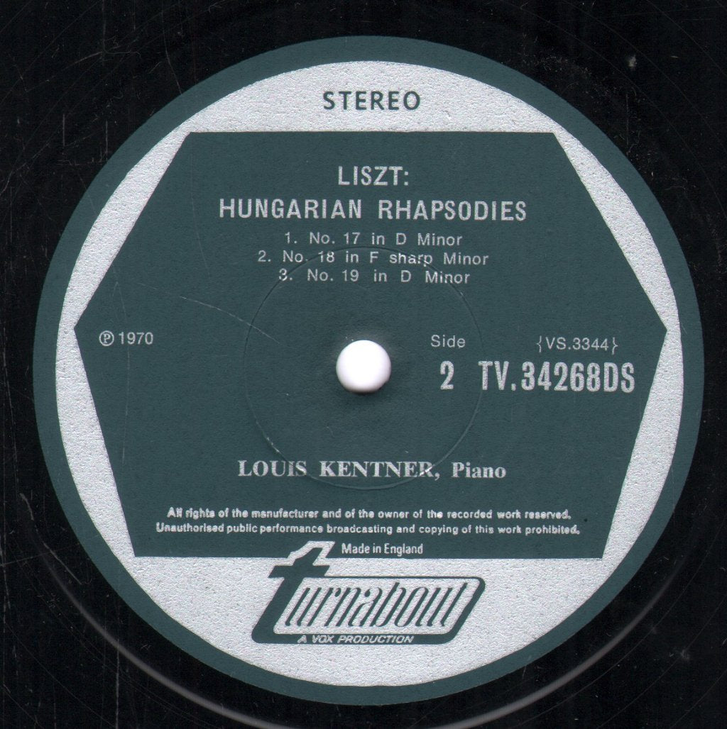 Louis Kentner - Liszt - Hungarian Rhapsodies Volume 3 (14-19) - Lp