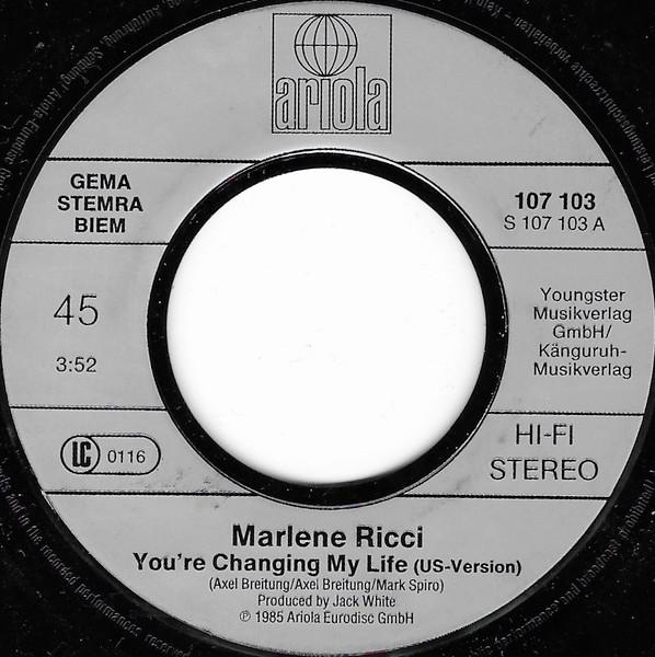 Marlene Ricci - You're Changing My Life - 7 Inch