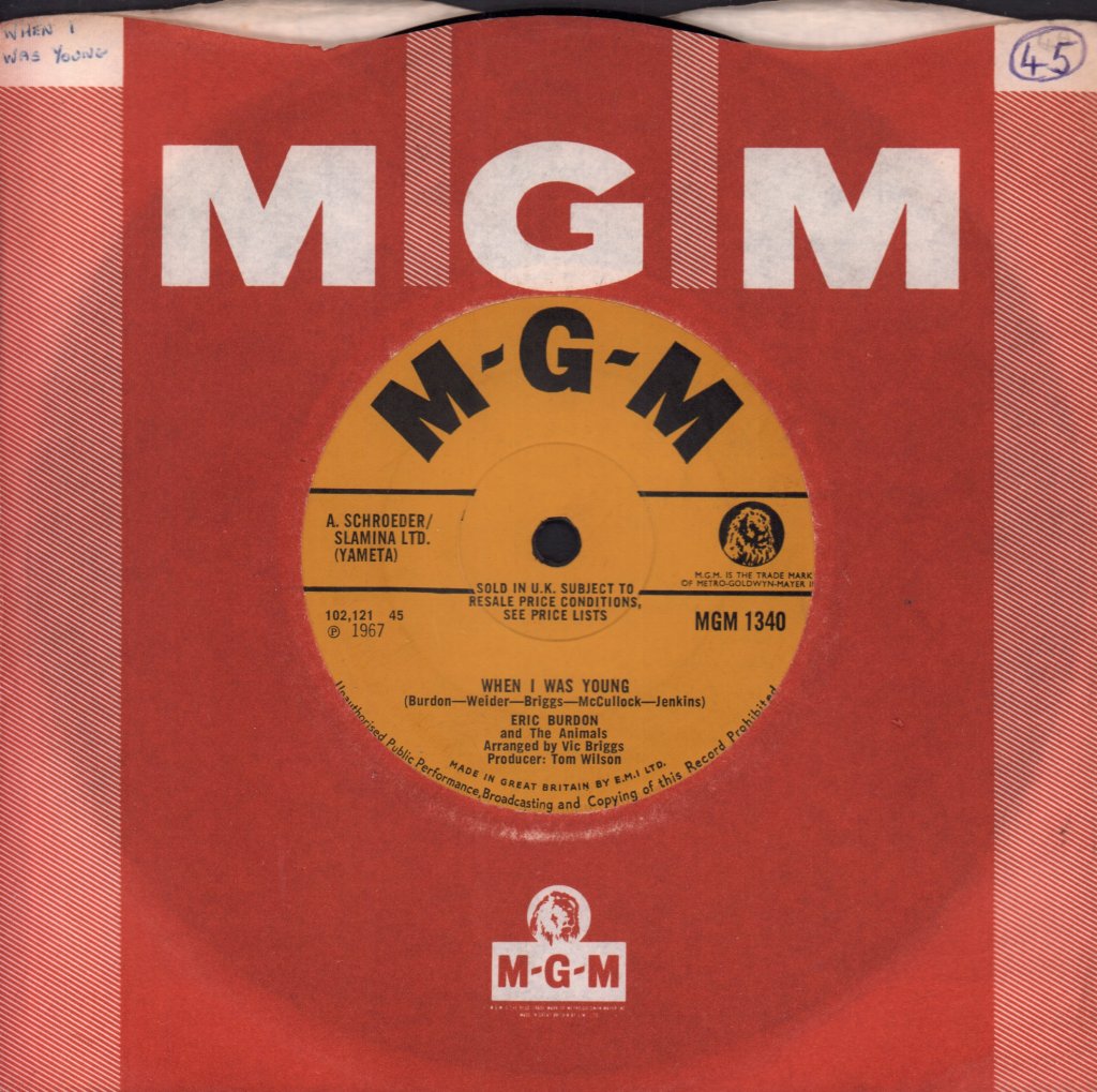 Eric Burdon And The Animals - A Girl Named Sandoz - 7 Inch