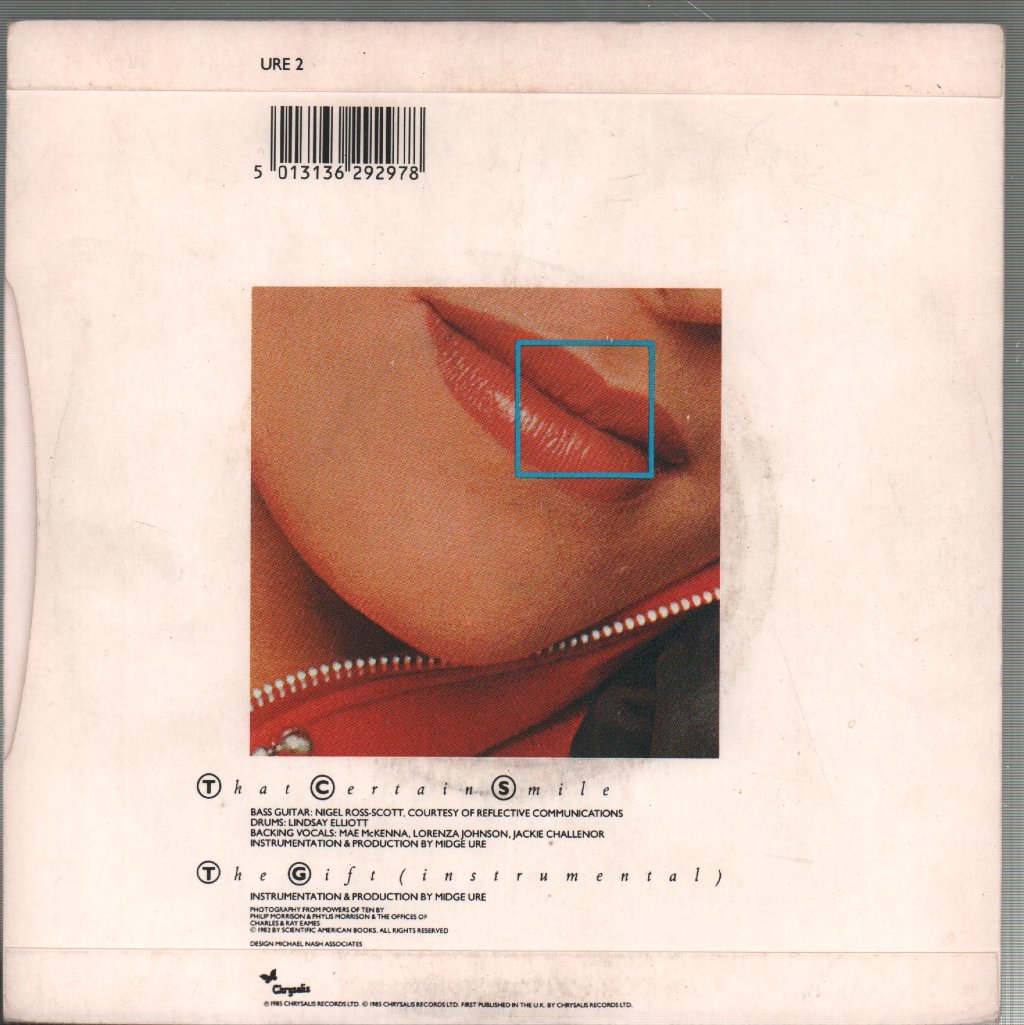 Midge Ure - That Certain Smile - 7 Inch