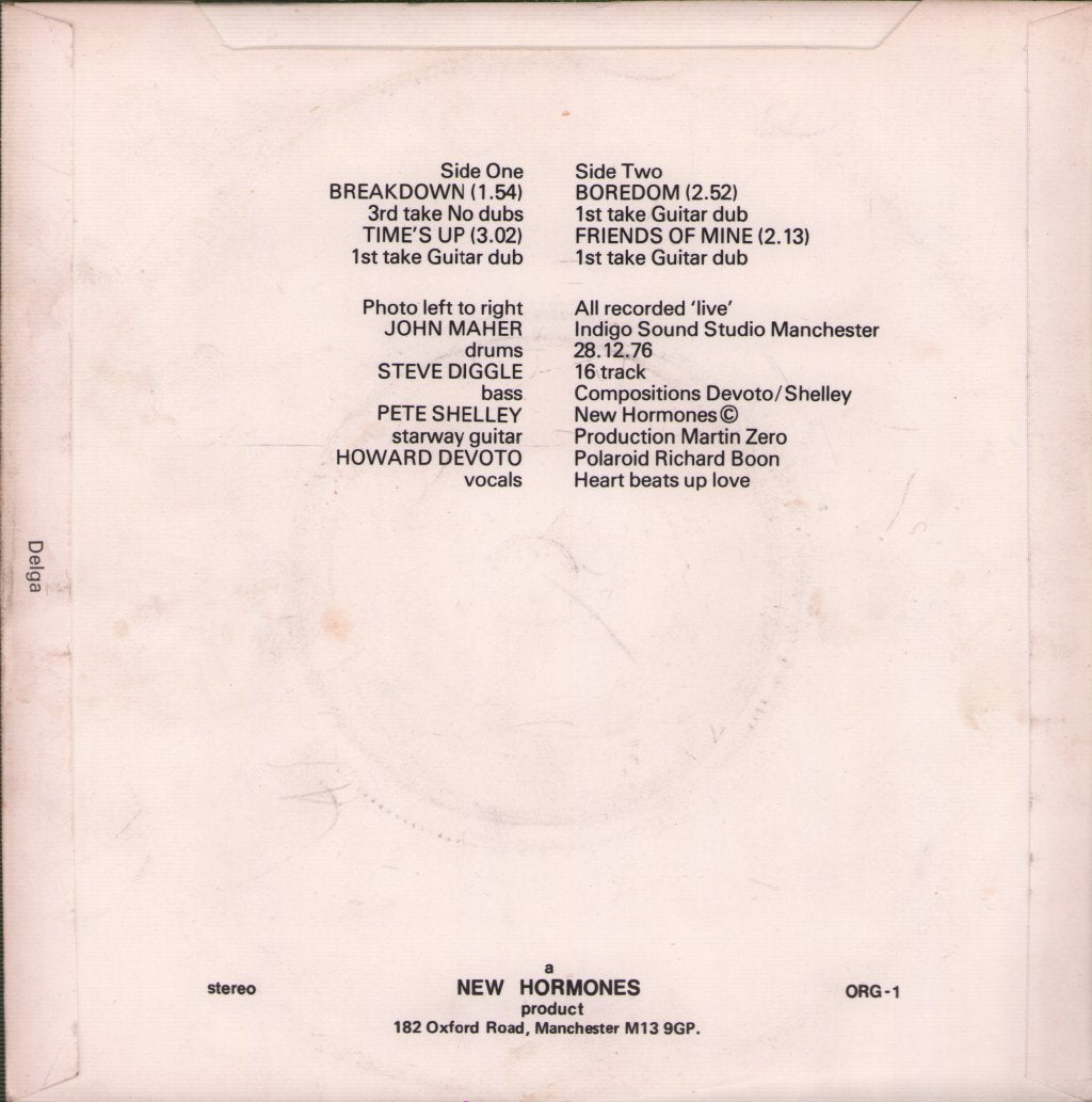 Buzzcocks - Spiral Scratch - 7 Inch