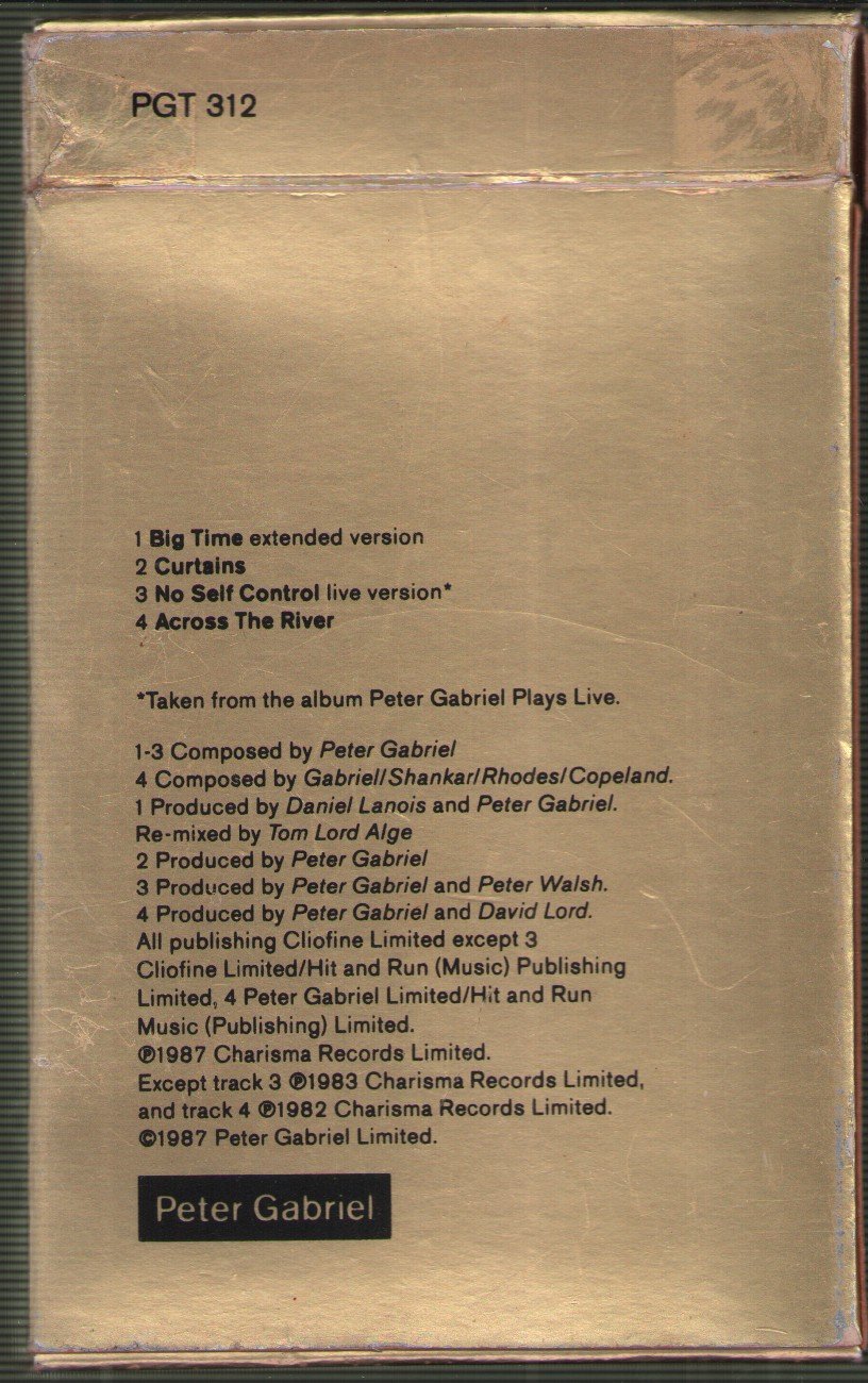 Peter Gabriel - Big Time - Cassette