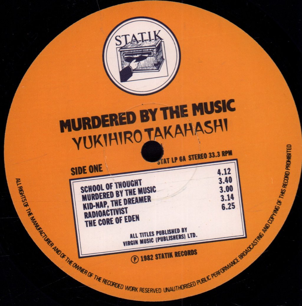 Yukihiro Takahashi - Murdered By The Music - Lp
