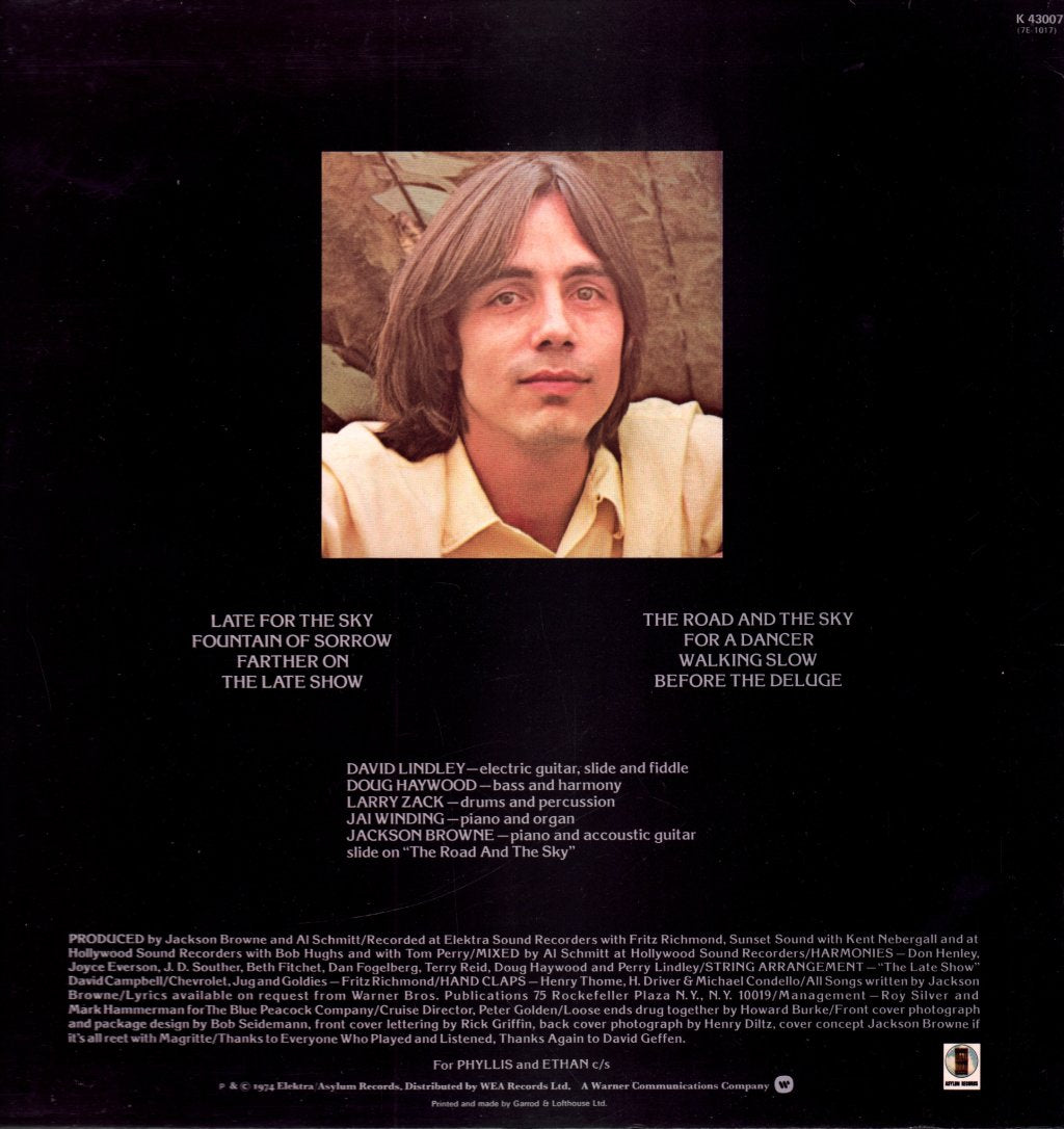 Jackson Browne - Late For The Sky - Lp