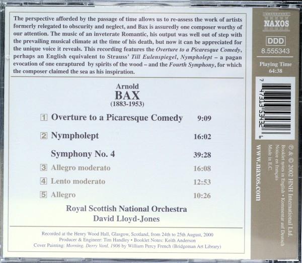 Royal Scottish National Orchestra, David Lloyd-Jones - Arnold Bax - Symphony No. 4 • Nympholept - Cd
