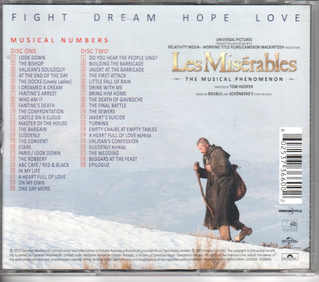 Les Misérables - Original Motion Picture Soundtrack - Double Cd