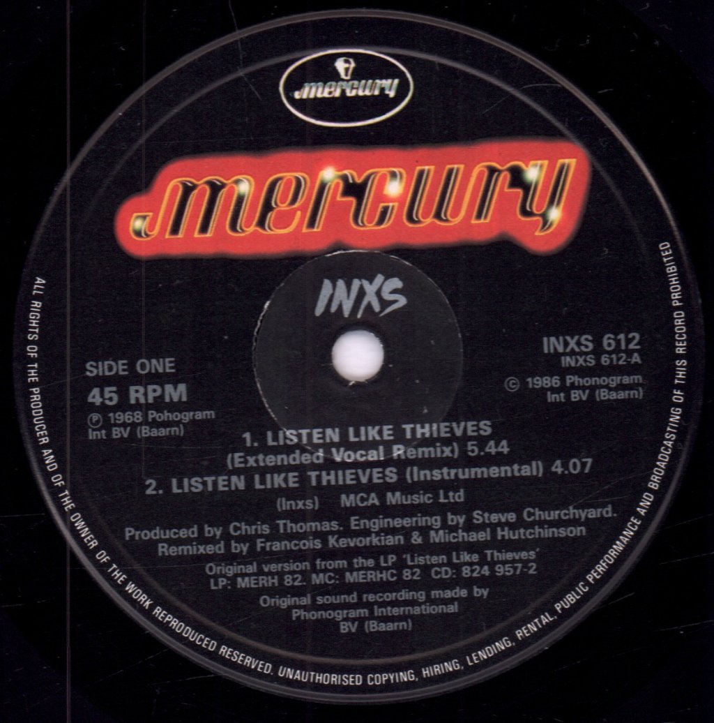 INXS - Listen Like Thieves - 12 Inch