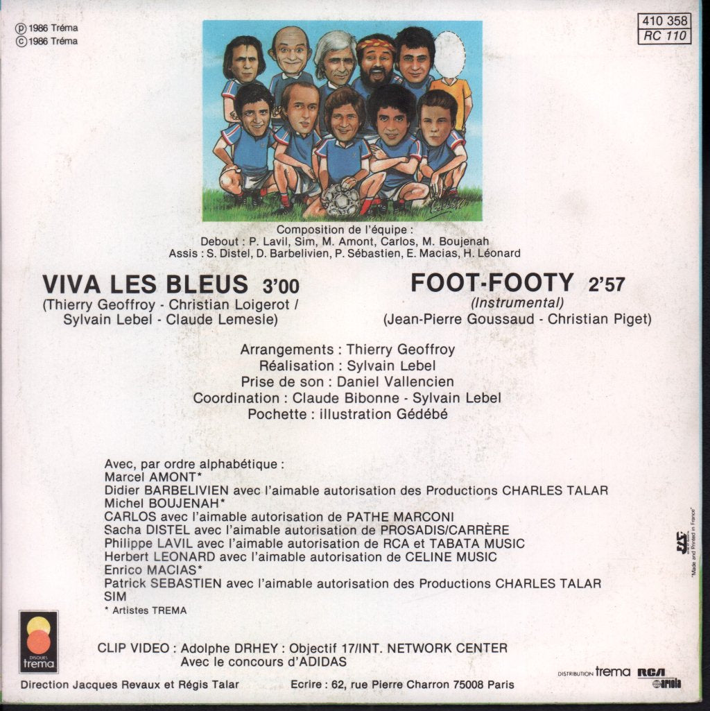 Viva Les Bleus - Viva Les Bleus - 7 Inch
