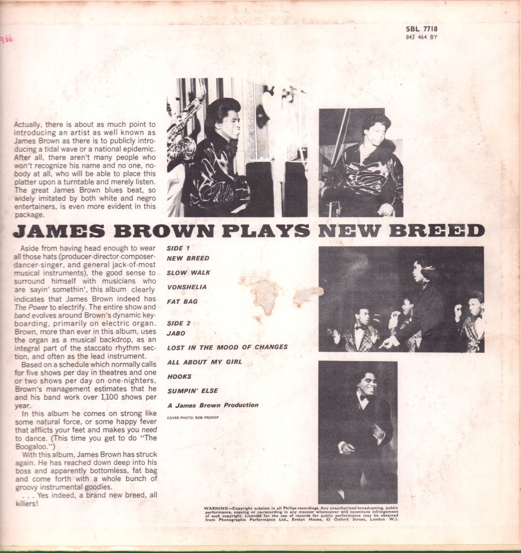 James Brown - Plays New Breed (The Boo-Ga-Loo) - Lp