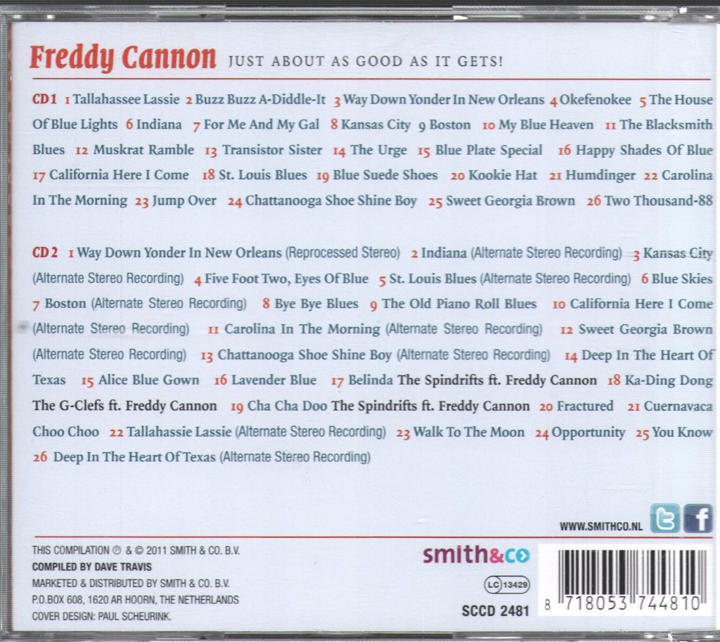 Freddy Cannon - Original Rock 'n' Roll Recordings 1956-1961 - Double Cd