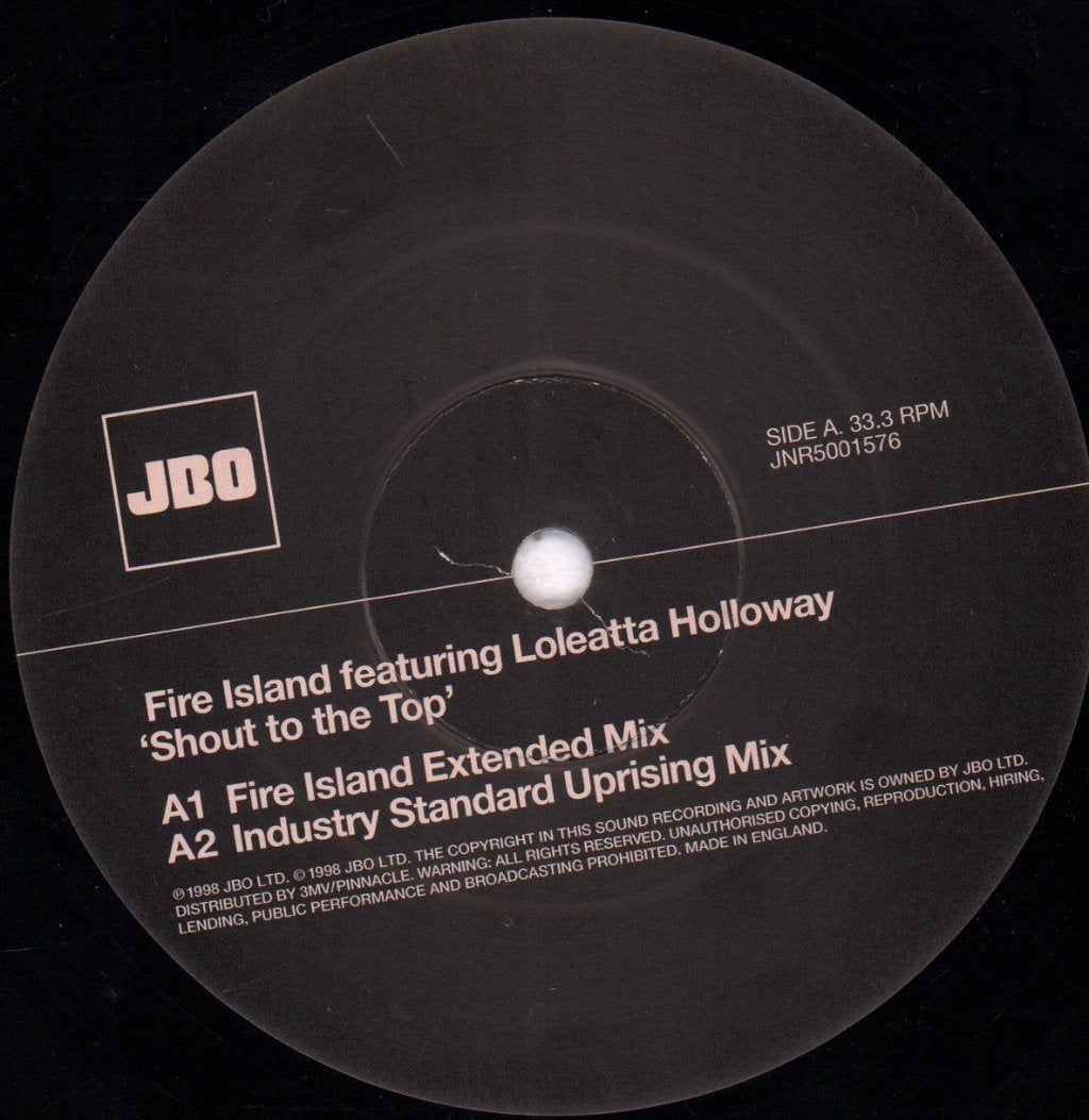 Fire Island Featuring Loleatta Holloway - Shout To The Top - 12 Inch