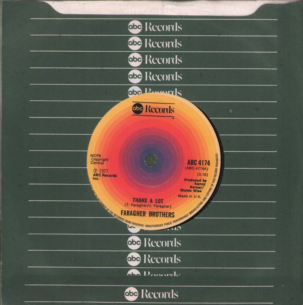 Faragher Brothers - Thanx A Lot - 7 Inch