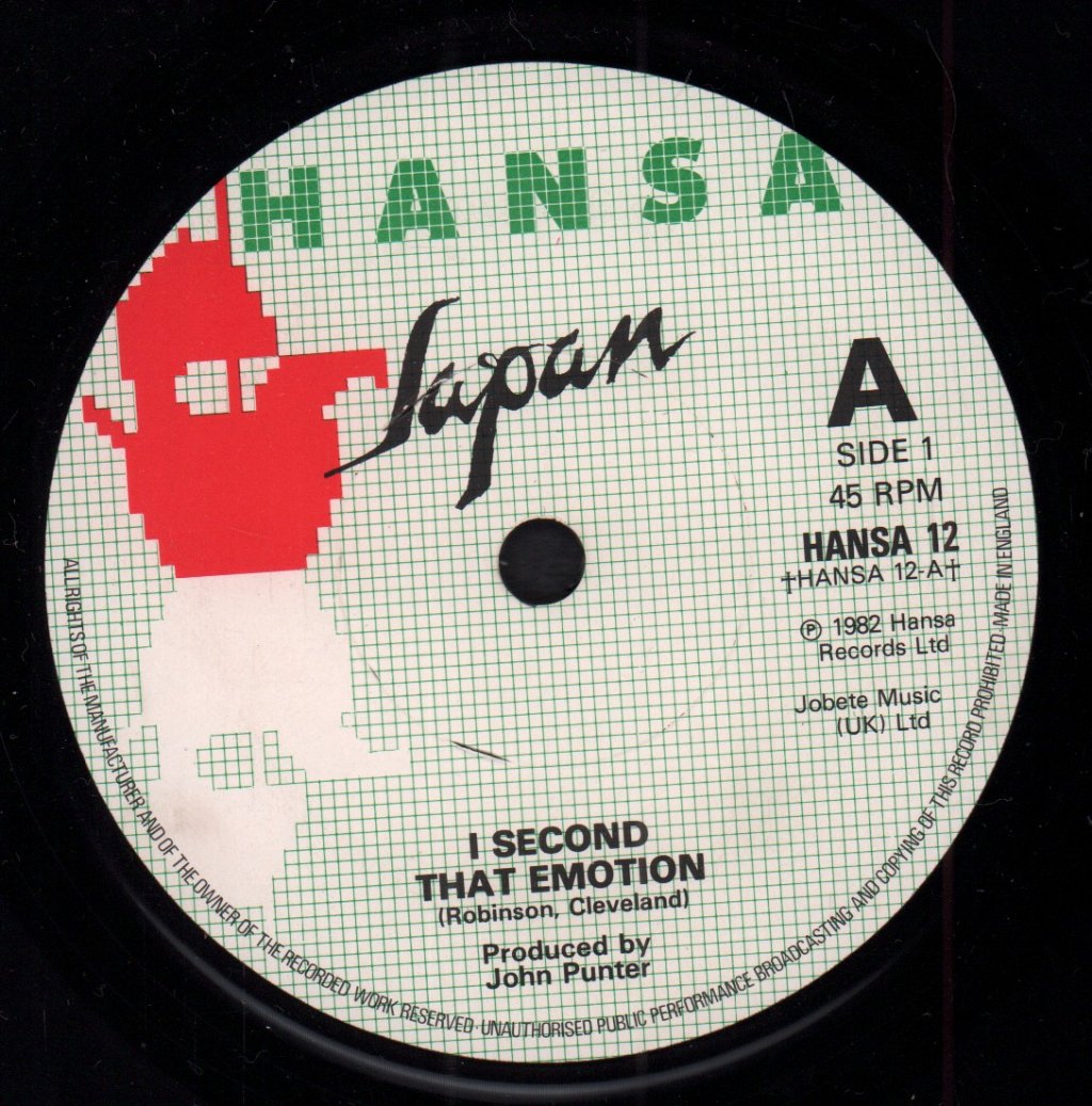 Japan - I Second That Emotion - 7 Inch