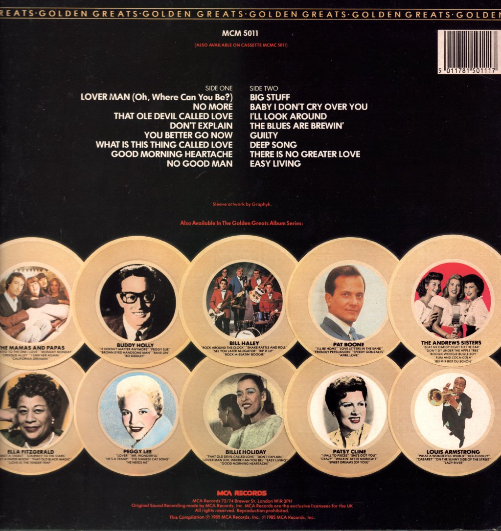 Billie Holiday - Golden Greats - Lp