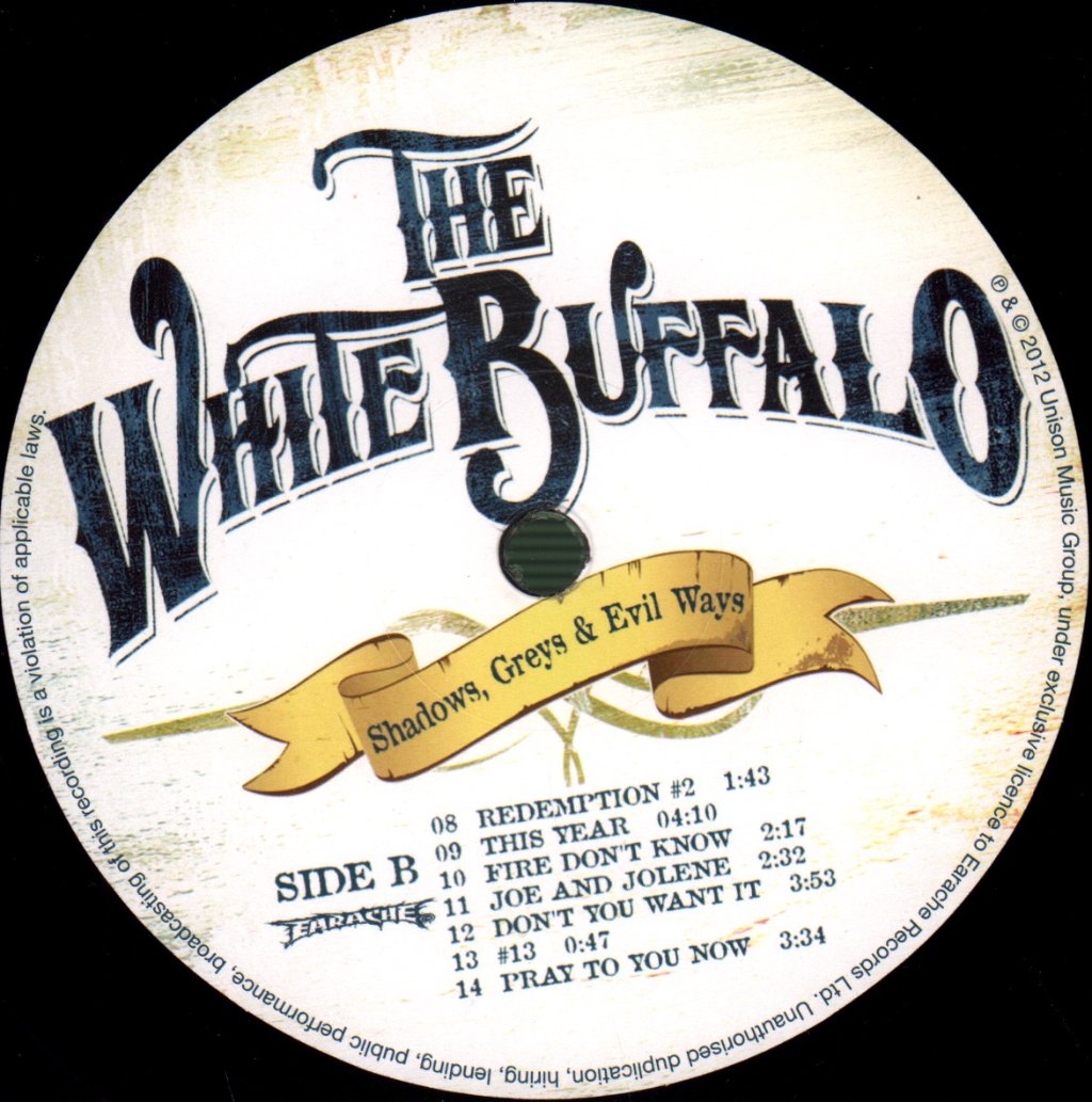 White Buffalo - Shadows, Greys & Evil Ways - Lp