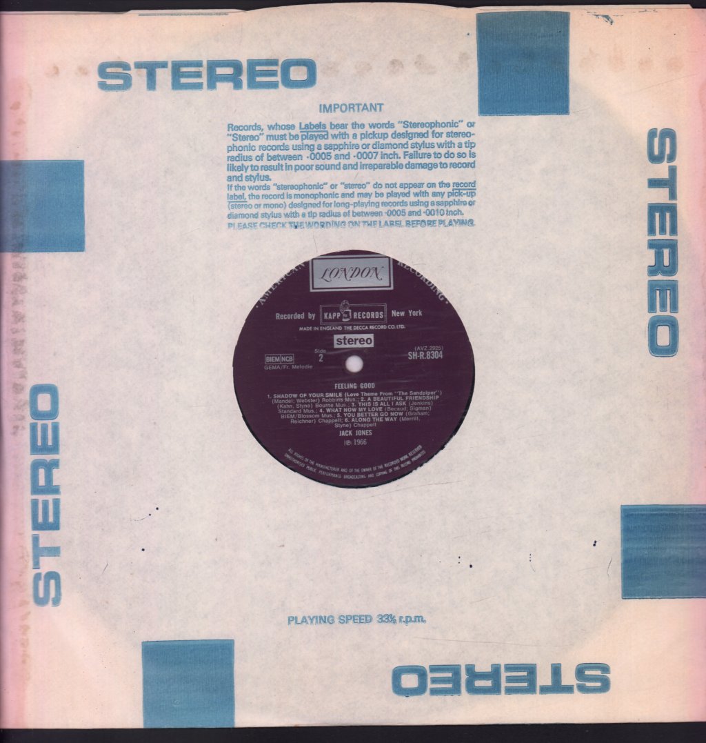 Jack Jones - Feeling Good - Lp
