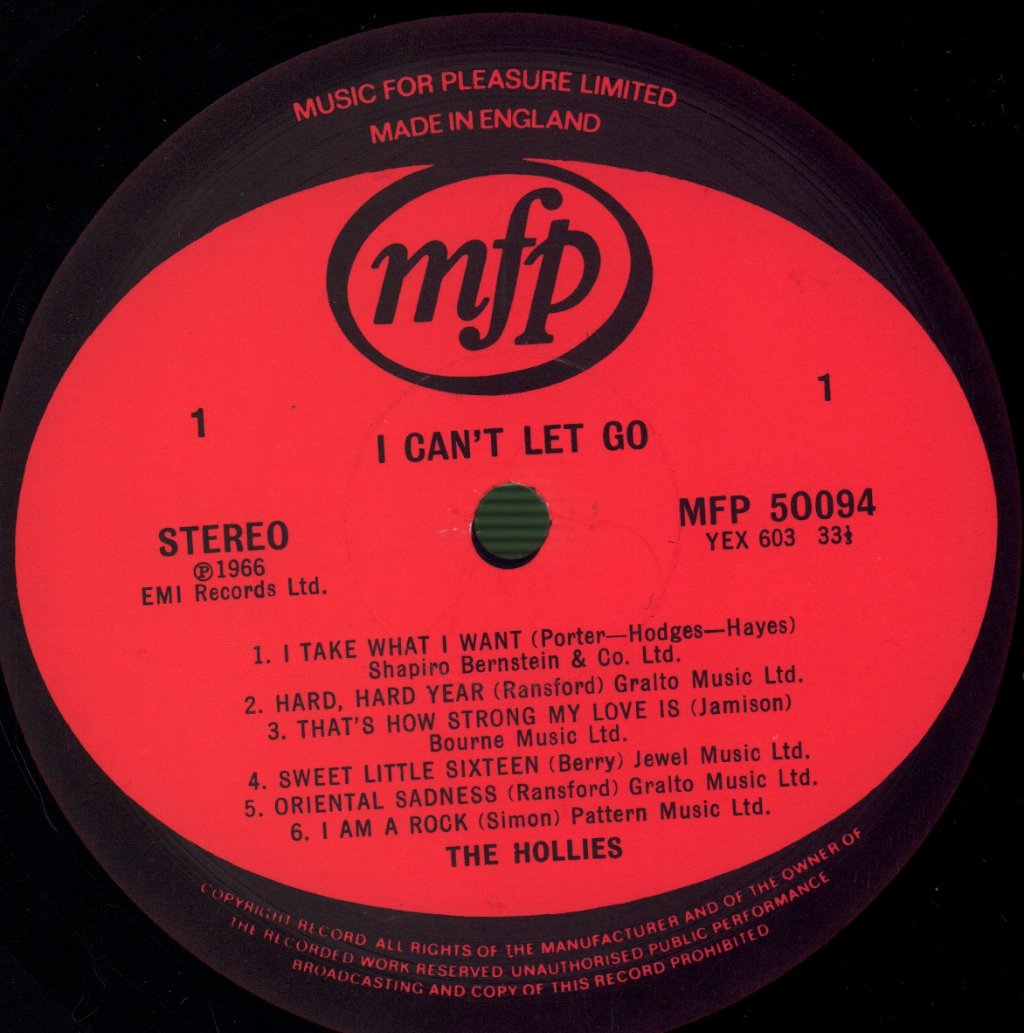 Hollies - I Can't Let Go - Lp