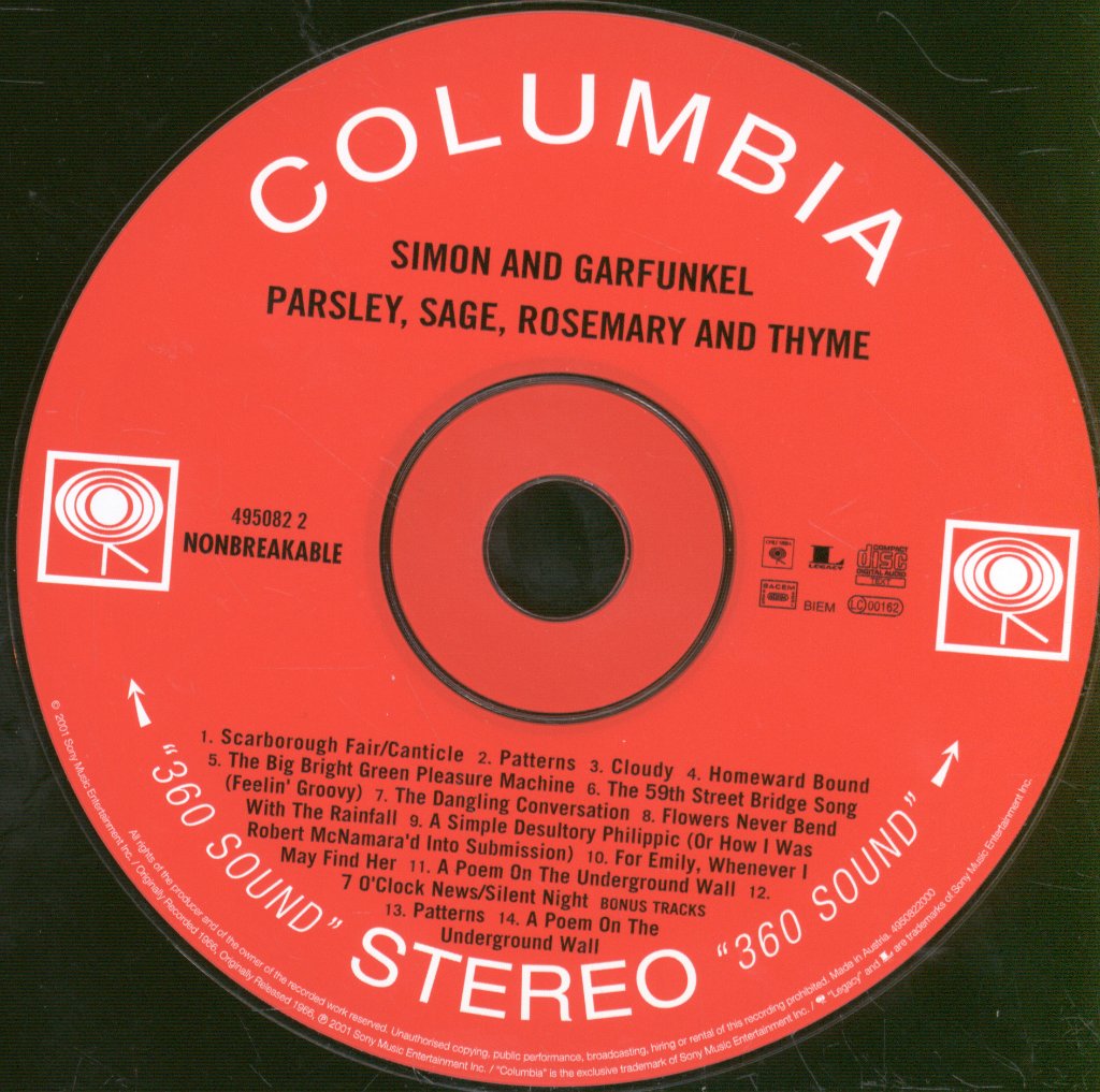 Simon & Garfunkel - Parsley, Sage, Rosemary And Thyme - Cd
