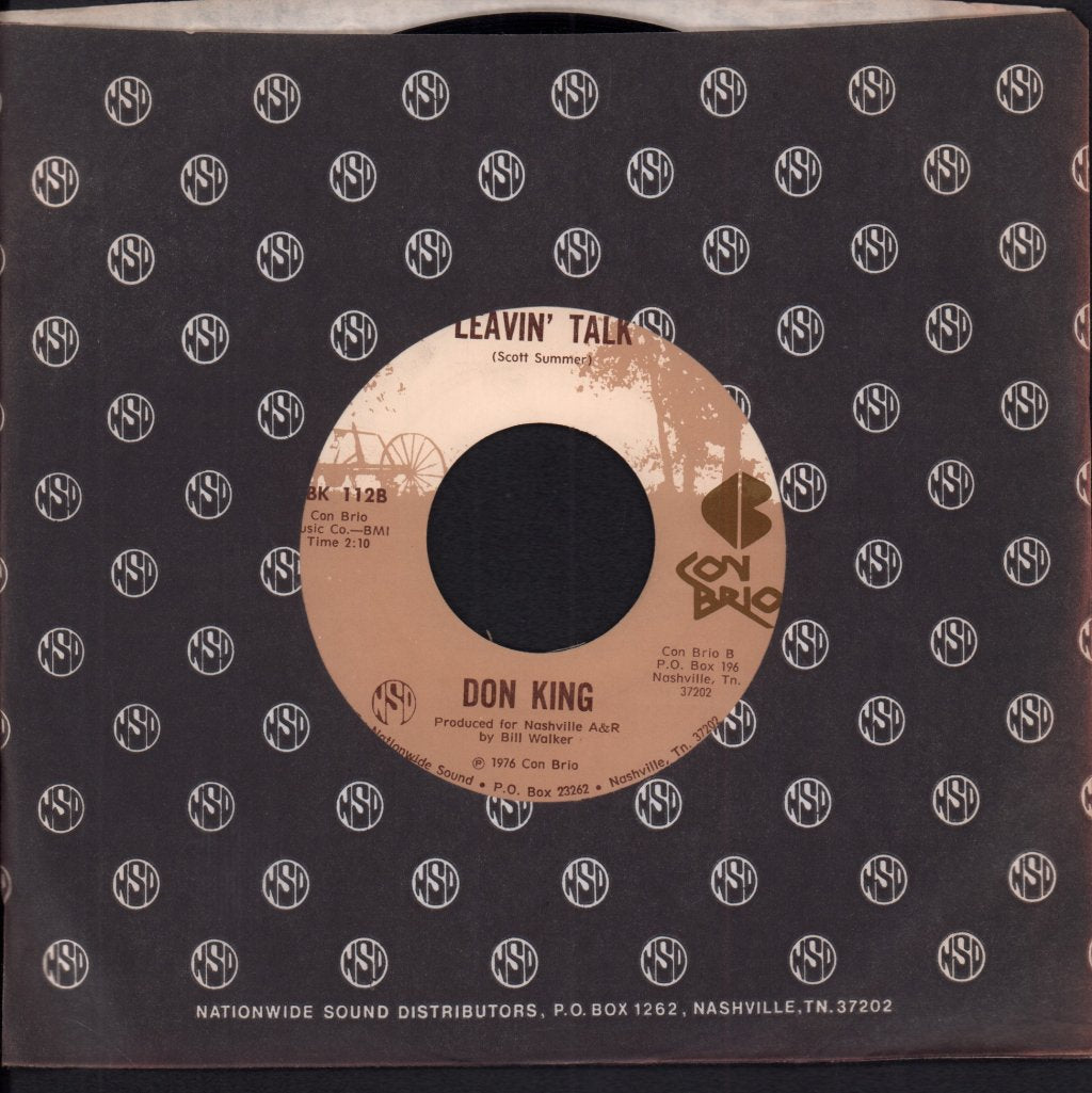 Don King - Cabin High In The Blue Ridge Mountains - 7 Inch