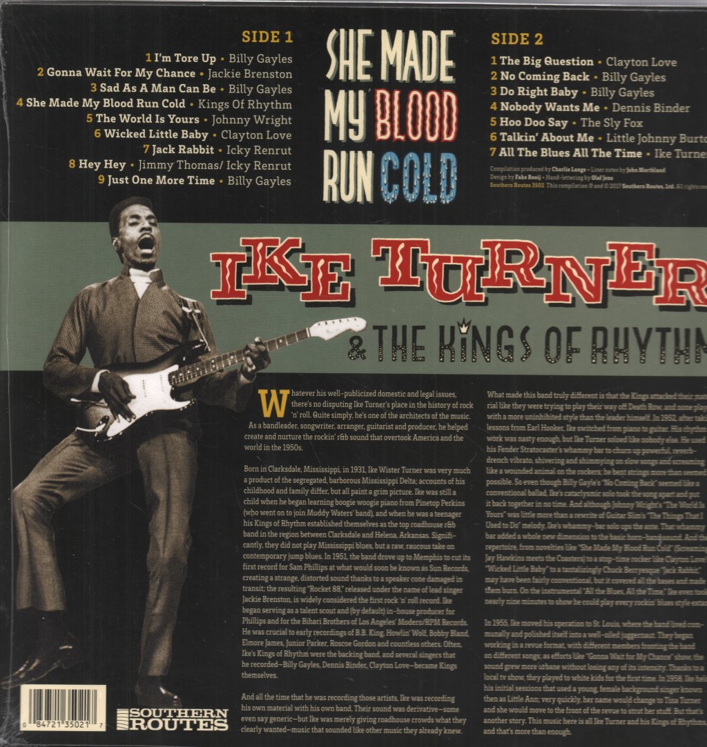 Ike Turner And The Kings Of Rhythm - She Made My Blood Run Cold - Lp