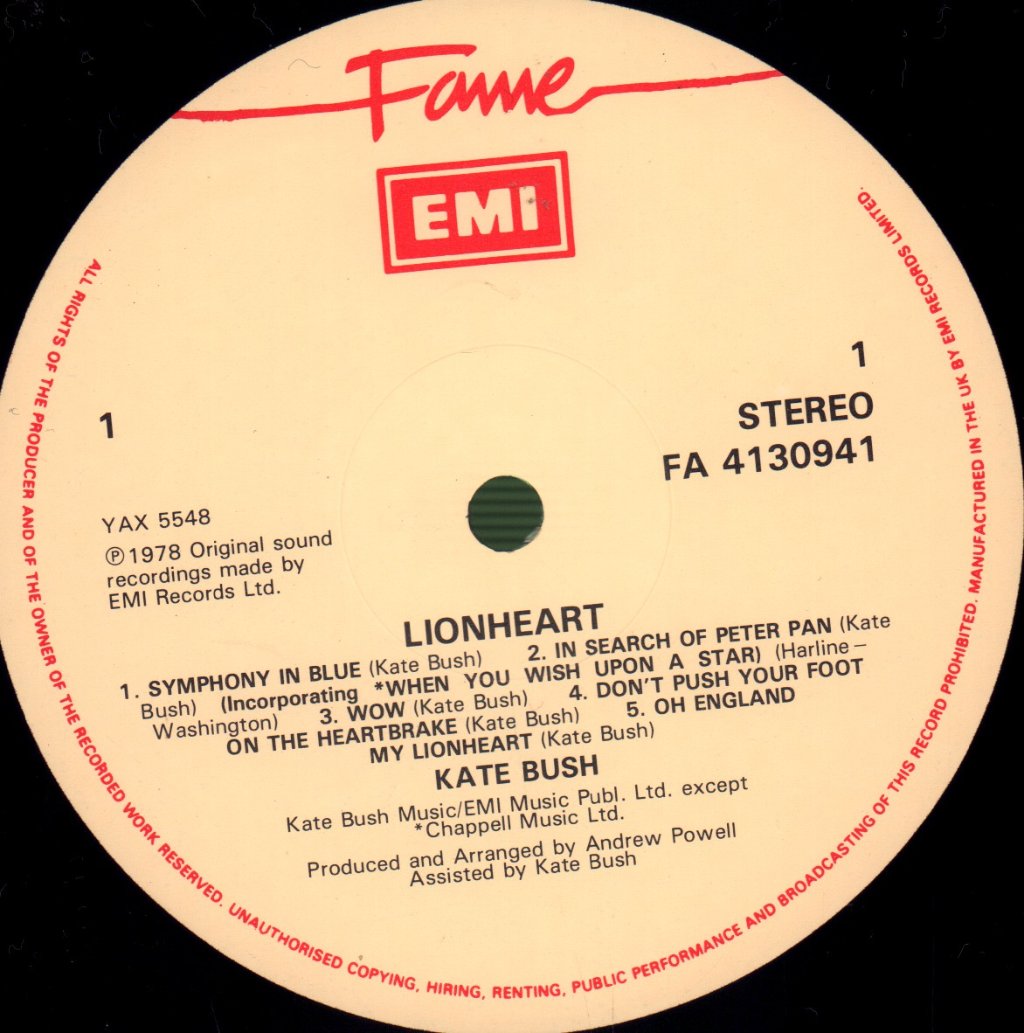 Kate Bush - Lionheart - Lp