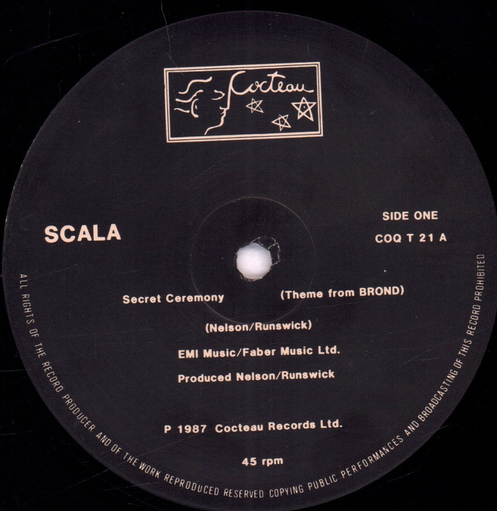 Scala Featuring Bill Nelson And Daryl Runswick - Secret Ceremony - 12 Inch