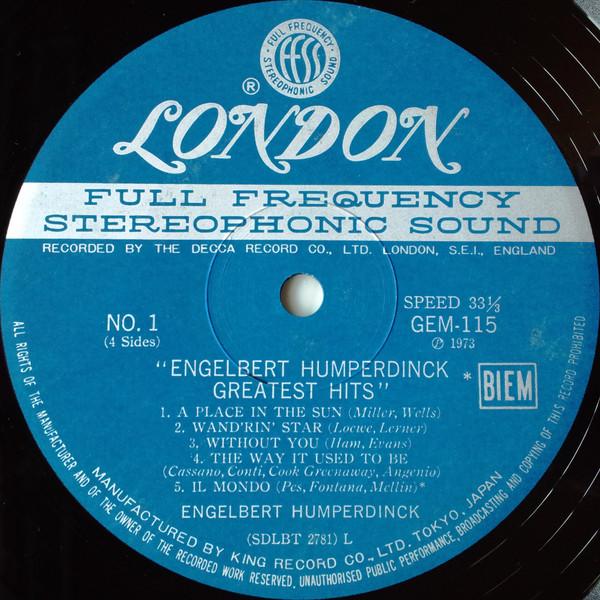 Engelbert Humperdinck - Greatest Hits - Double Lp