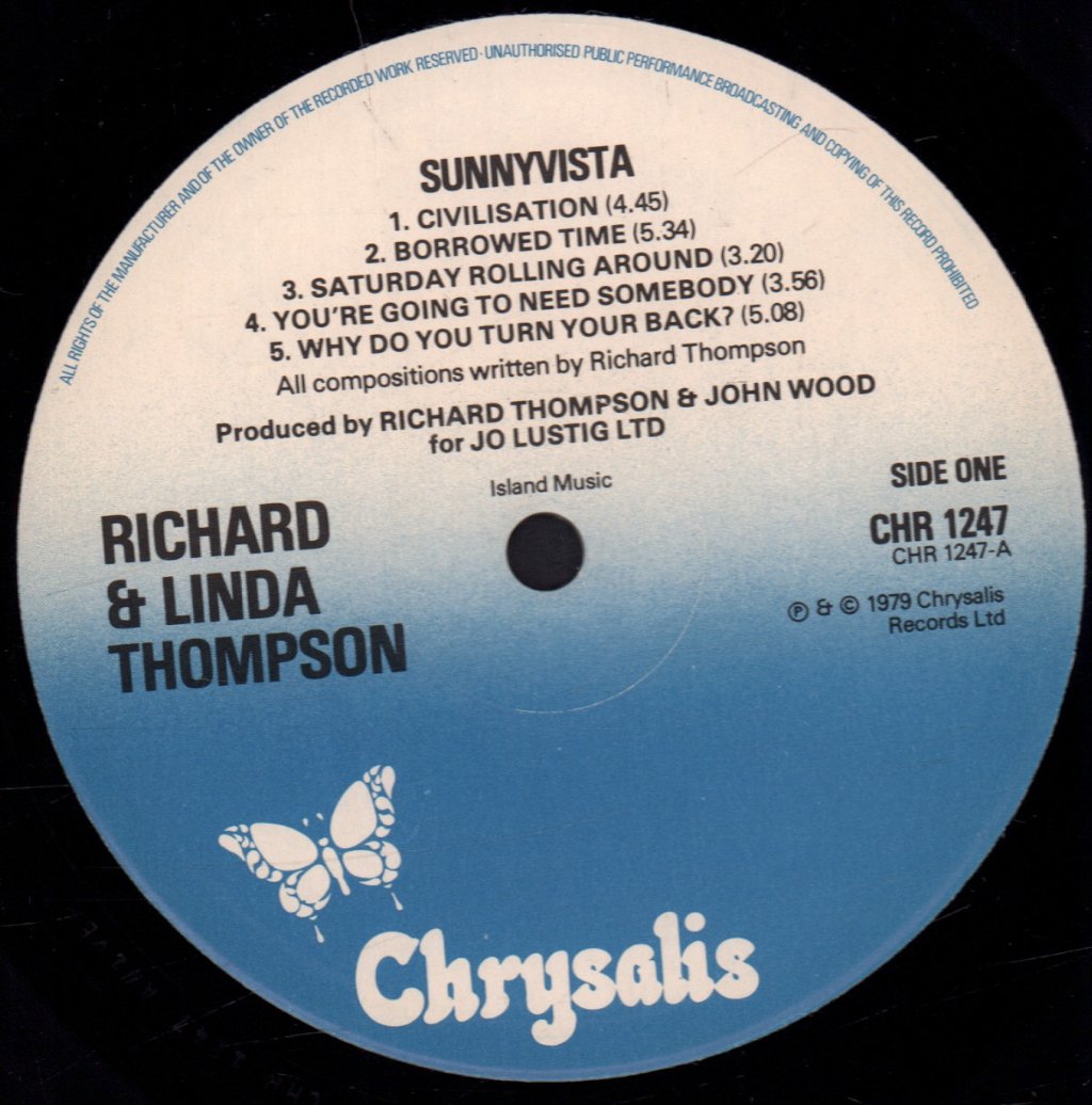 Richard & Linda Thompson - Sunnyvista - Lp