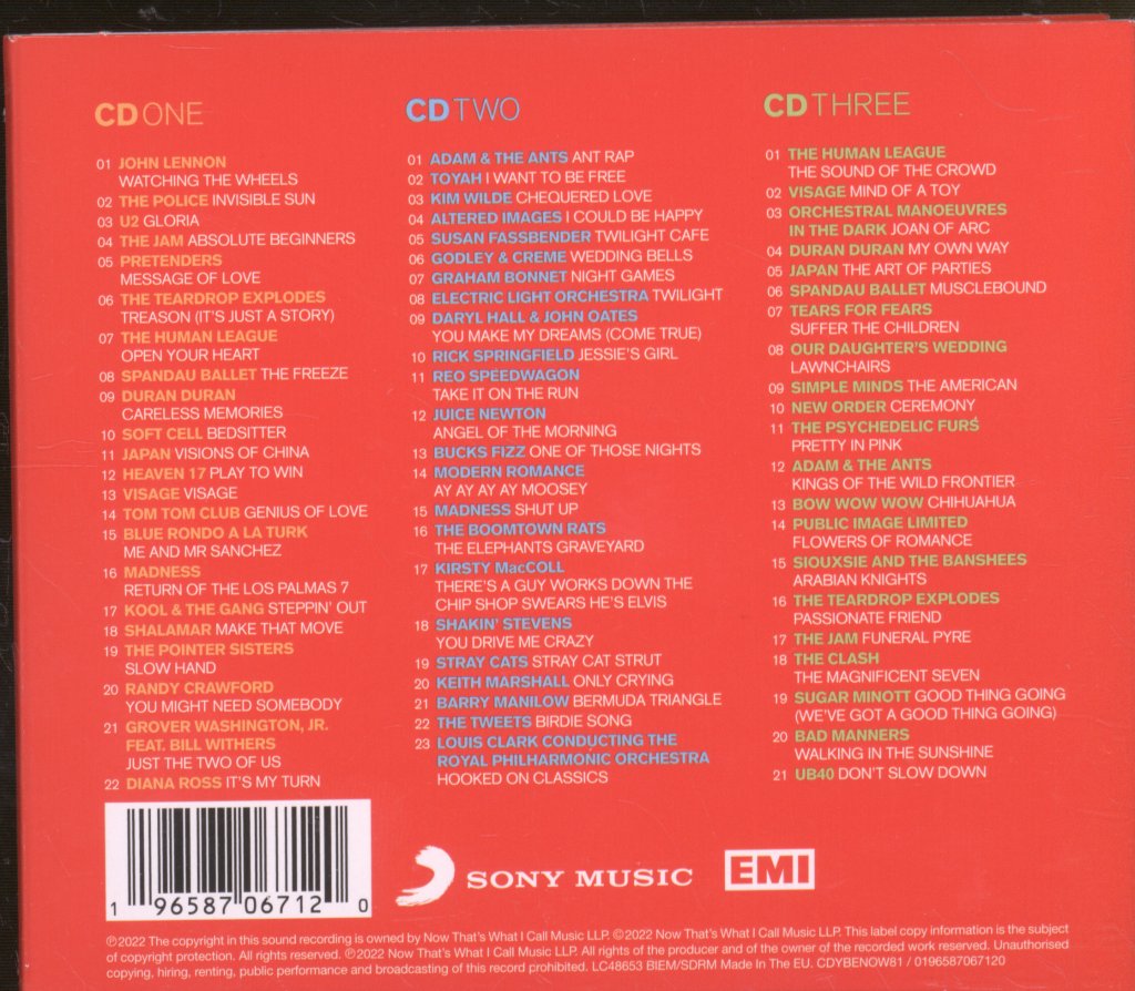 Various Artists - Now Yearbook Extra '81 (66 More Essential Hits From 1981) - Triple Cd
