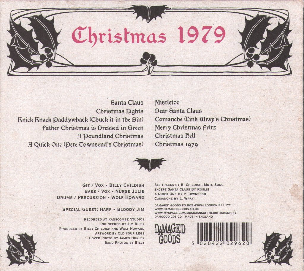 Wild Billy Childish - Christmas 1979 - Cd